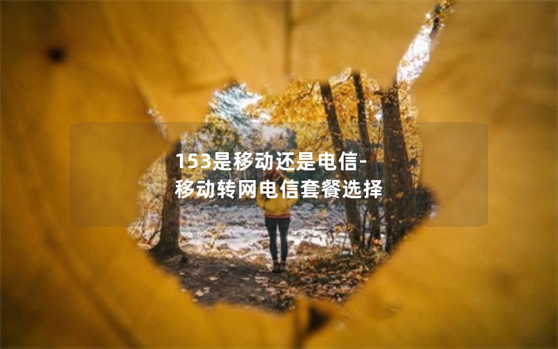 153是移动还是电信-移动转网电信套餐选择