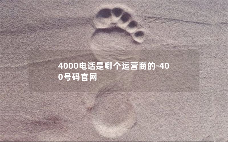 4000电话是哪个运营商的-400号码官网