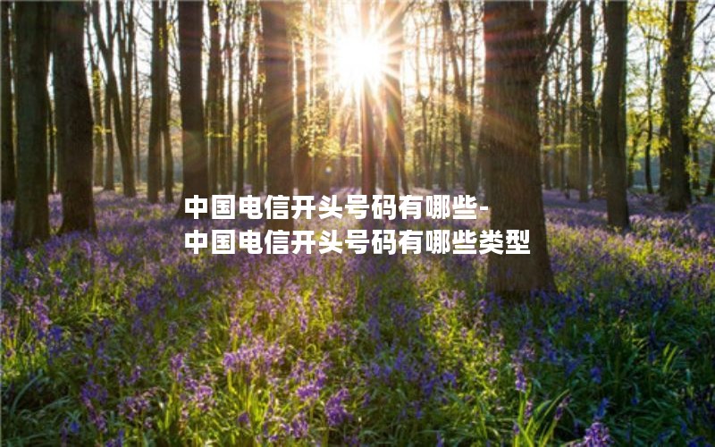 中国电信开头号码有哪些-中国电信开头号码有哪些类型