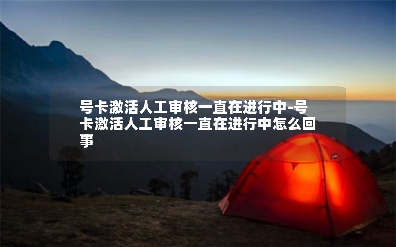 号卡激活人工审核一直在进行中-号卡激活人工审核一直在进行中怎么回事