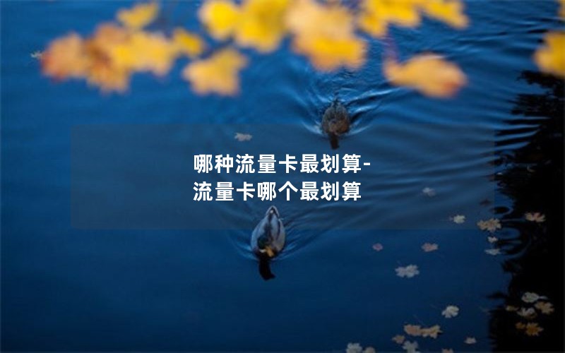 哪种流量卡最划算-流量卡哪个最划算