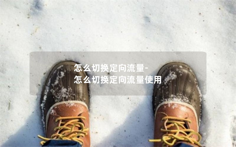 怎么切换定向流量-怎么切换定向流量使用