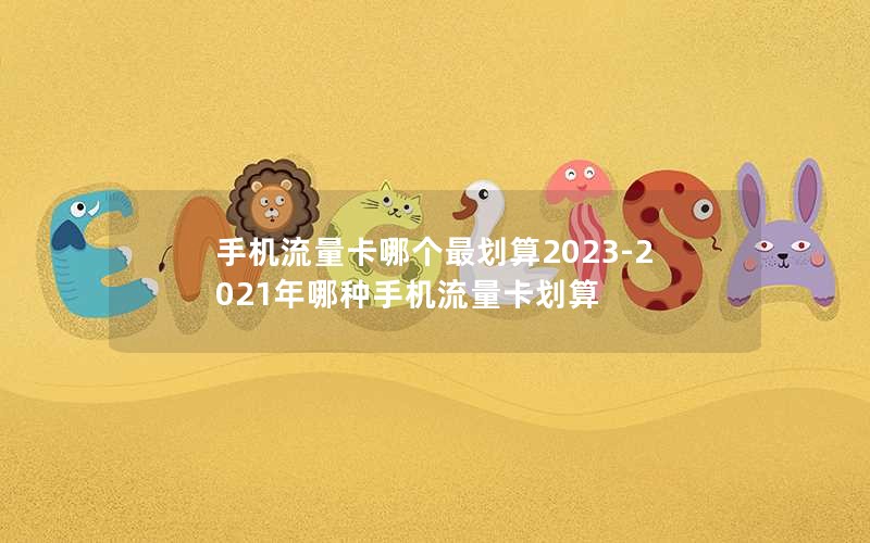 手机流量卡哪个最划算2023-2021年哪种手机流量卡划算