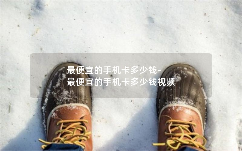最便宜的手机卡多少钱-最便宜的手机卡多少钱视频