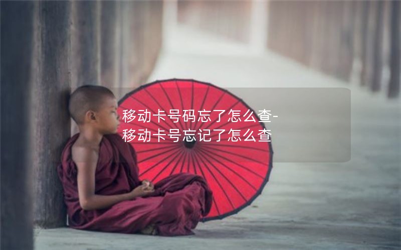 移动卡号码忘了怎么查-移动卡号忘记了怎么查