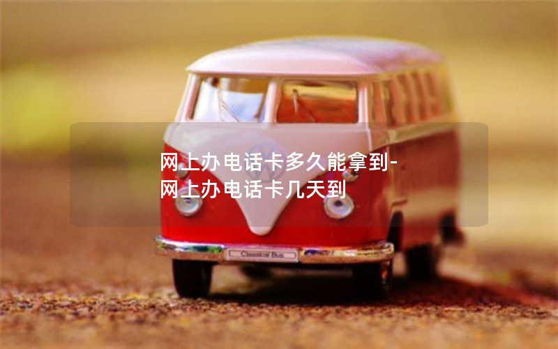 网上办电话卡多久能拿到-网上办电话卡几天到