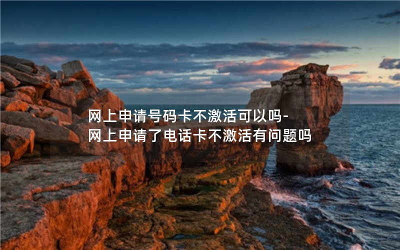 网上申请号码卡不激活可以吗-网上申请了电话卡不激活有问题吗