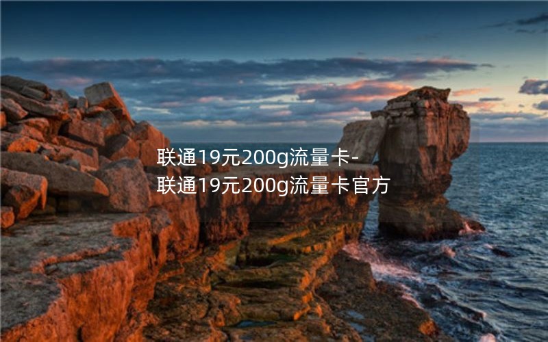 联通19元200g流量卡-联通19元200g流量卡官方