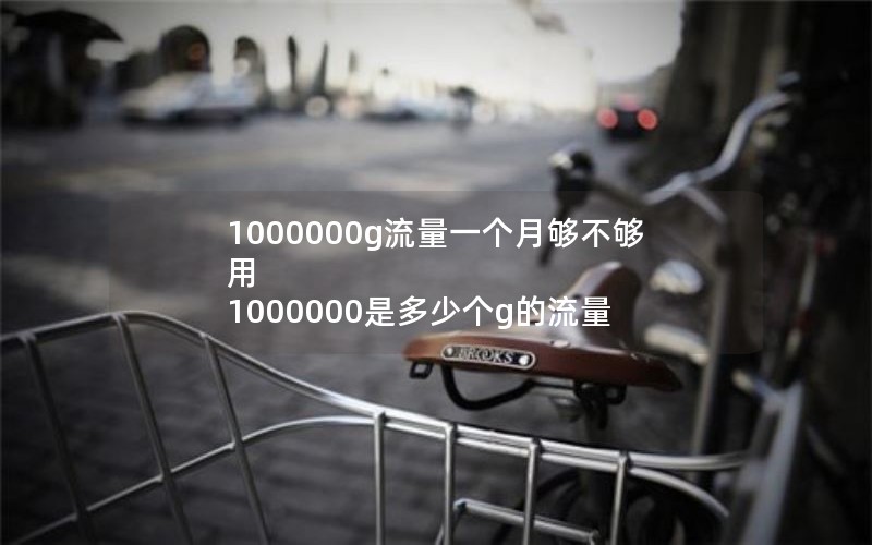 1000000g流量一个月够不够用 1000000是多少个g的流量