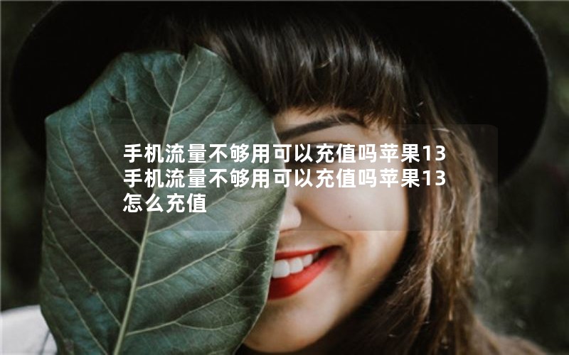 手机流量不够用可以充值吗苹果13 手机流量不够用可以充值吗苹果13怎么充值