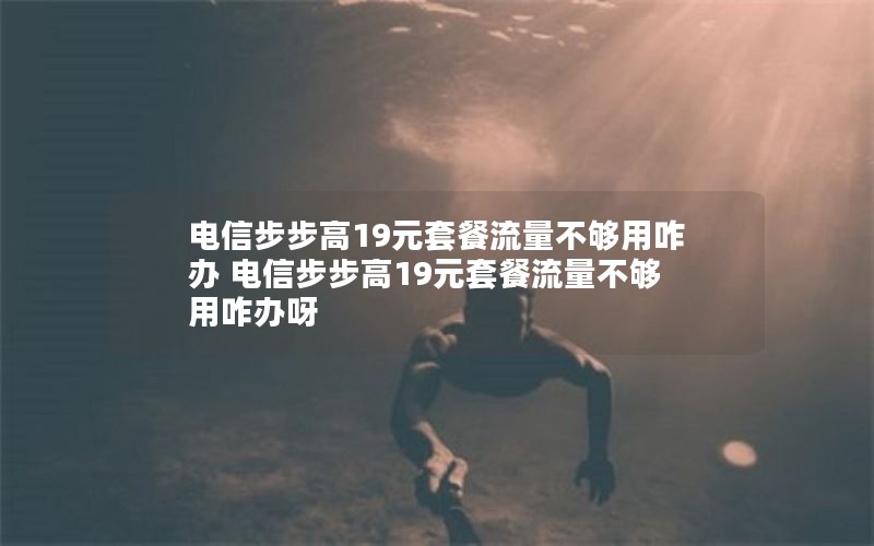 电信步步高19元套餐流量不够用咋办 电信步步高19元套餐流量不够用咋办呀