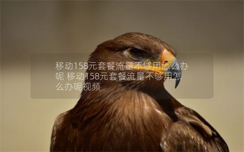 移动158元套餐流量不够用怎么办呢 移动158元套餐流量不够用怎么办呢视频