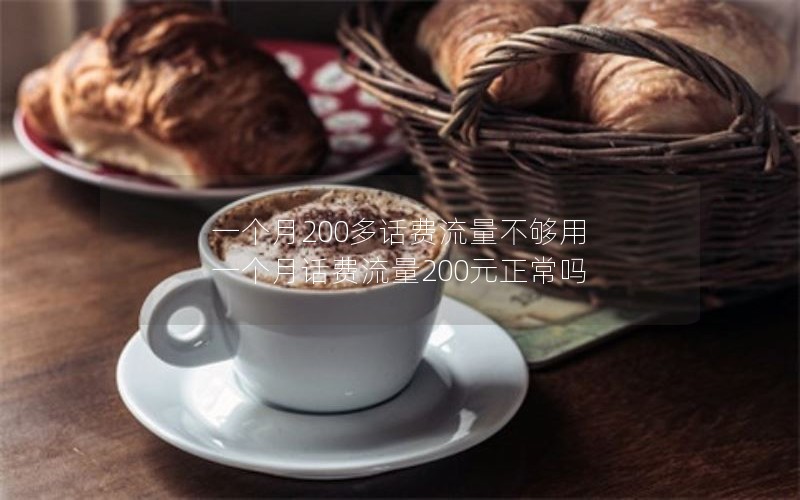 一个月200多话费流量不够用 一个月话费流量200元正常吗