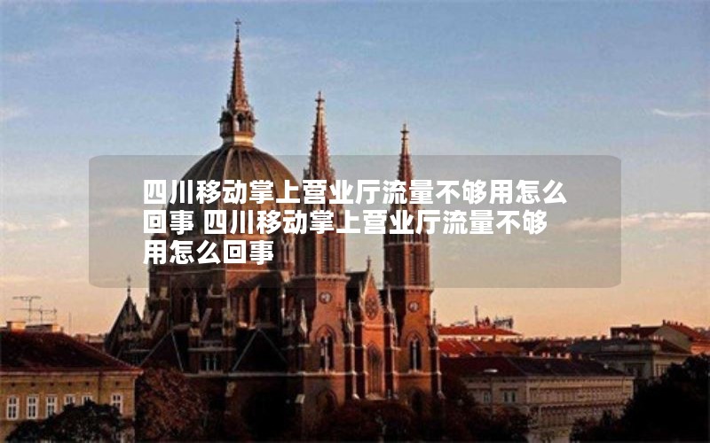 四川移动掌上营业厅流量不够用怎么回事 四川移动掌上营业厅流量不够用怎么回事
