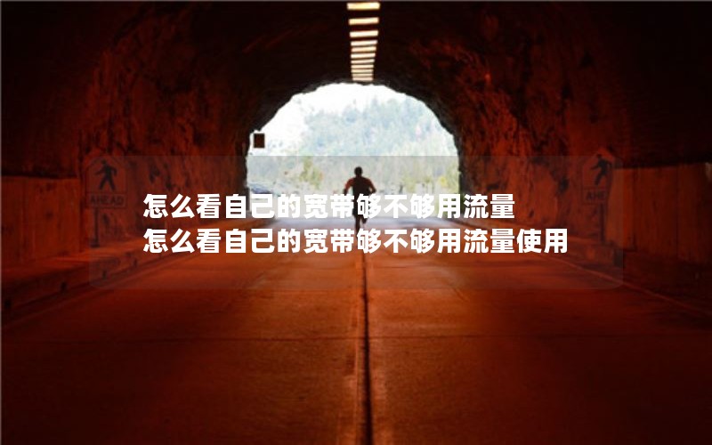 怎么看自己的宽带够不够用流量 怎么看自己的宽带够不够用流量使用