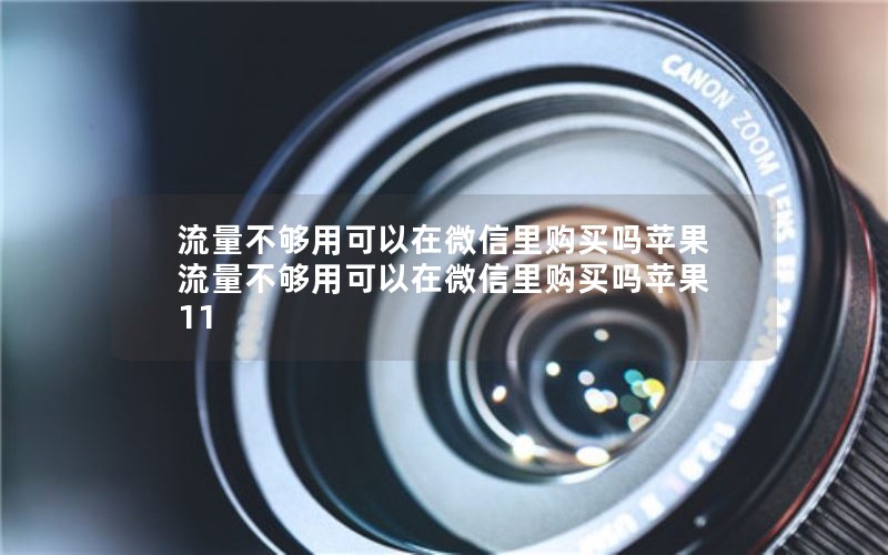 流量不够用可以在微信里购买吗苹果 流量不够用可以在微信里购买吗苹果11