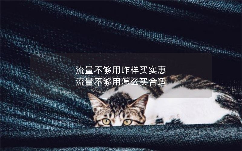 流量不够用咋样买实惠 流量不够用怎么买合适