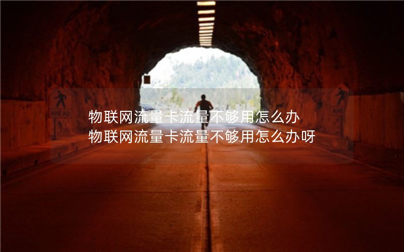 物联网流量卡流量不够用怎么办 物联网流量卡流量不够用怎么办呀