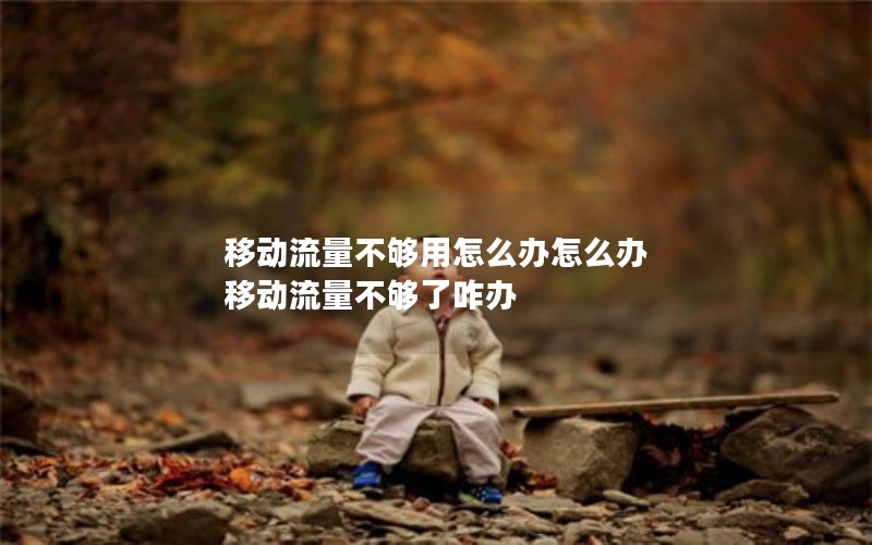 移动流量不够用怎么办怎么办 移动流量不够了咋办