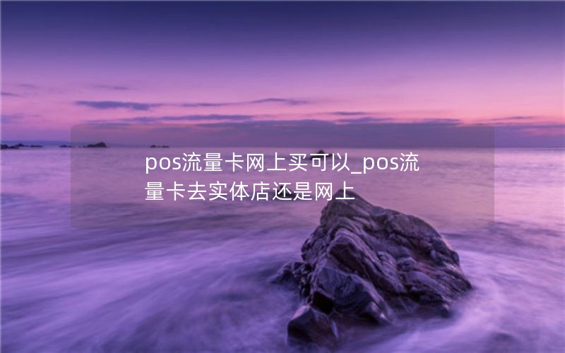 pos流量卡网上买可以_pos流量卡去实体店还是网上