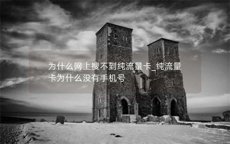为什么网上搜不到纯流量卡_纯流量卡为什么没有手机号