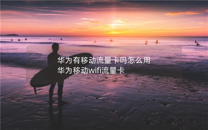 华为有移动流量卡吗怎么用 华为移动wifi流量卡