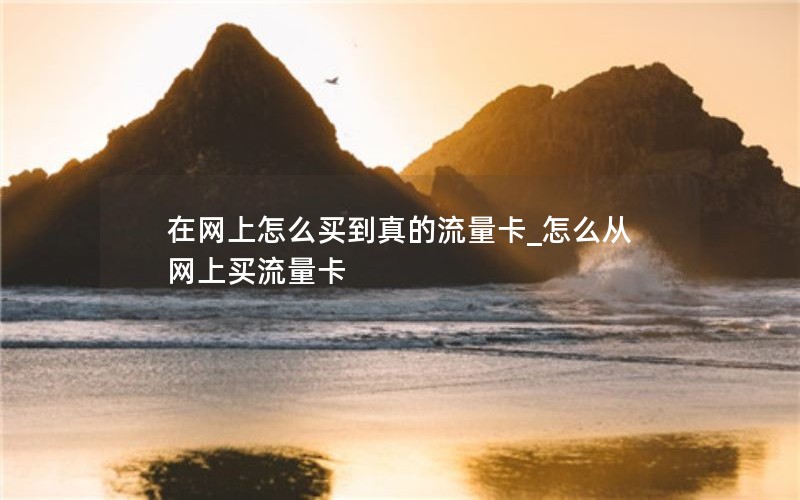 在网上怎么买到真的流量卡_怎么从网上买流量卡