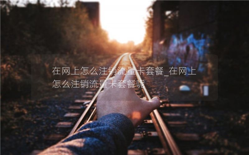 在网上怎么注销流量卡套餐_在网上怎么注销流量卡套餐呢