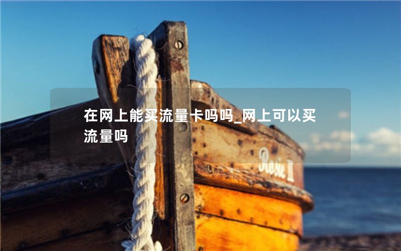 在网上能买流量卡吗吗_网上可以买流量吗