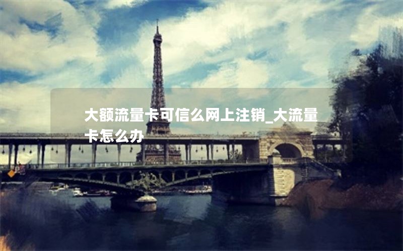 大额流量卡可信么网上注销_大流量卡怎么办