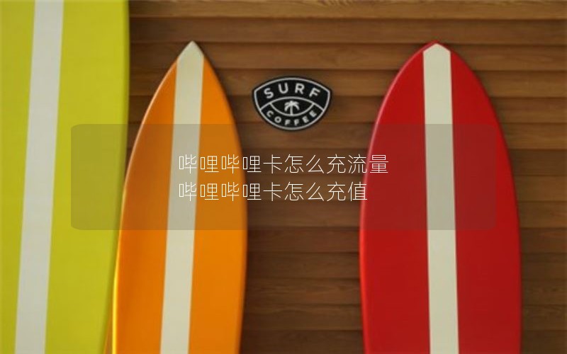 哔哩哔哩卡怎么充流量 哔哩哔哩卡怎么充值