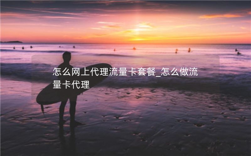 怎么网上代理流量卡套餐_怎么做流量卡代理