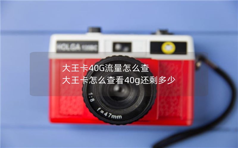 大王卡40G流量怎么查 大王卡怎么查看40g还剩多少