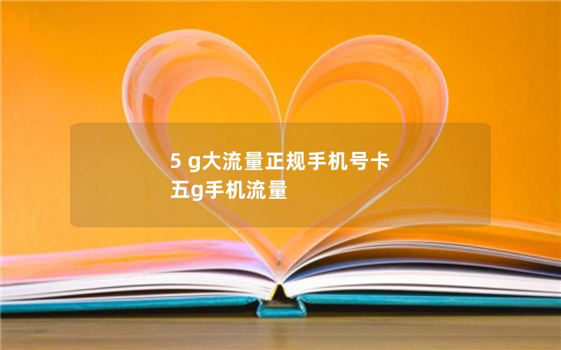 5 g大流量正规手机号卡 五g手机流量