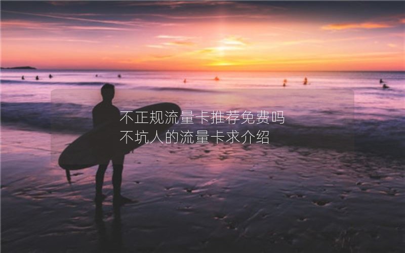 不正规流量卡推荐免费吗 不坑人的流量卡求介绍