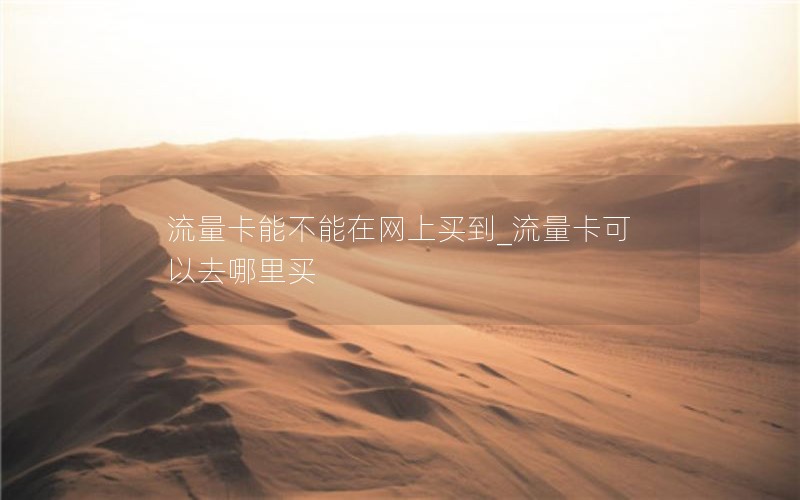 流量卡能不能在网上买到_流量卡可以去哪里买