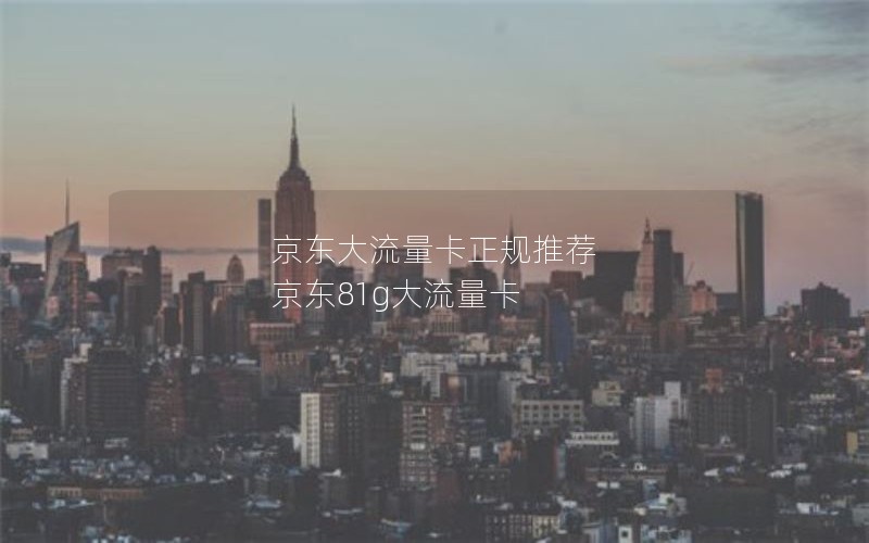 京东大流量卡正规推荐 京东81g大流量卡