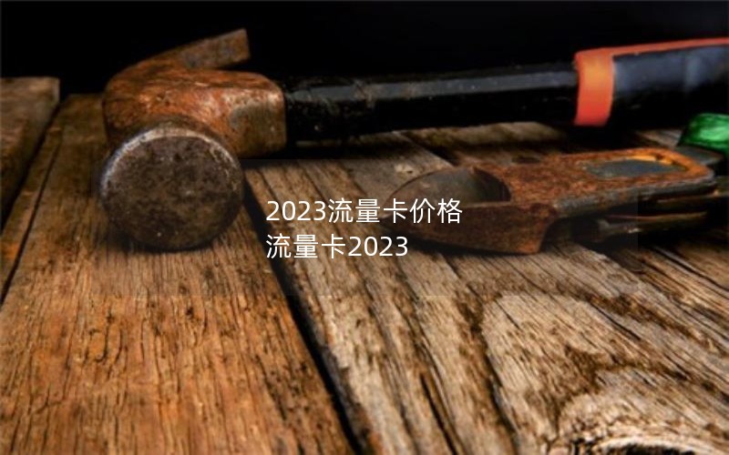 2023流量卡价格 流量卡2023