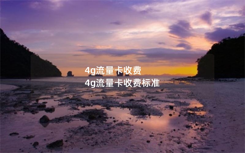 4g流量卡收费 4g流量卡收费标准