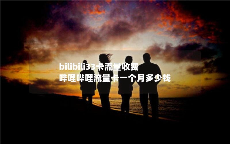 bilibili33卡流量收费 哔哩哔哩流量卡一个月多少钱