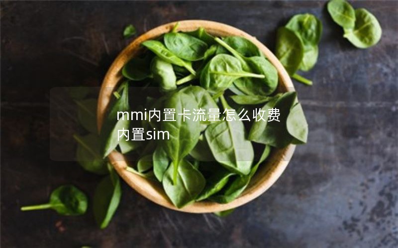 mmi内置卡流量怎么收费 内置sim