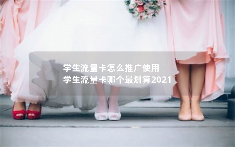 学生流量卡怎么推广使用 学生流量卡哪个最划算2021