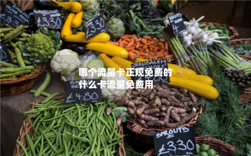 哪个流量卡正规免费的 什么卡流量免费用