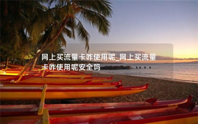 网上买流量卡咋使用呢_网上买流量卡咋使用呢安全吗