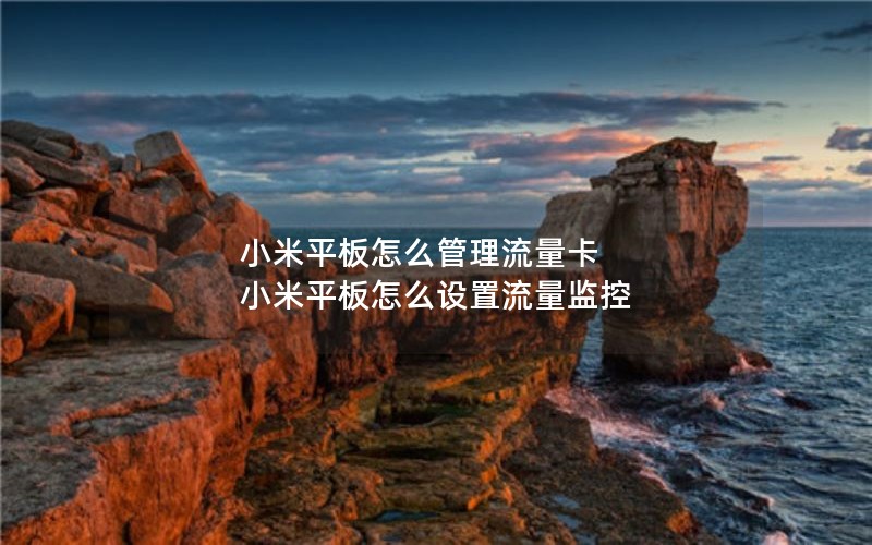 小米平板怎么管理流量卡 小米平板怎么设置流量监控