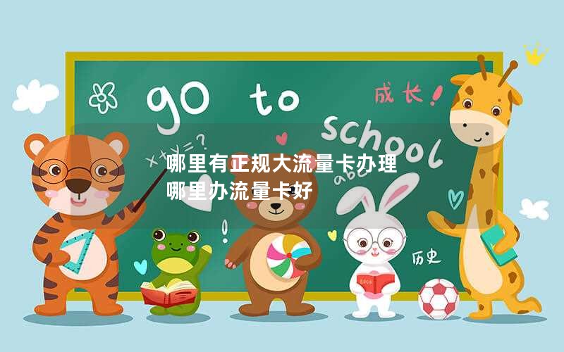 哪里有正规大流量卡办理 哪里办流量卡好