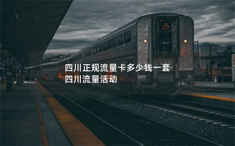 四川正规流量卡多少钱一套 四川流量活动