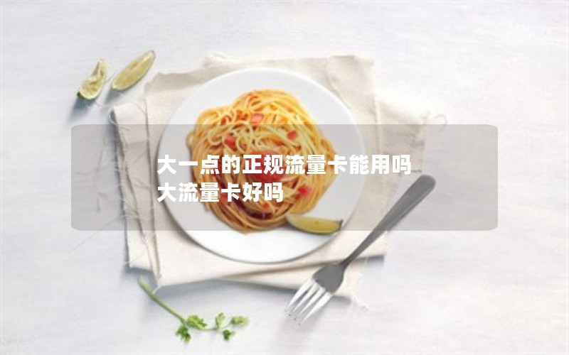 大一点的正规流量卡能用吗 大流量卡好吗