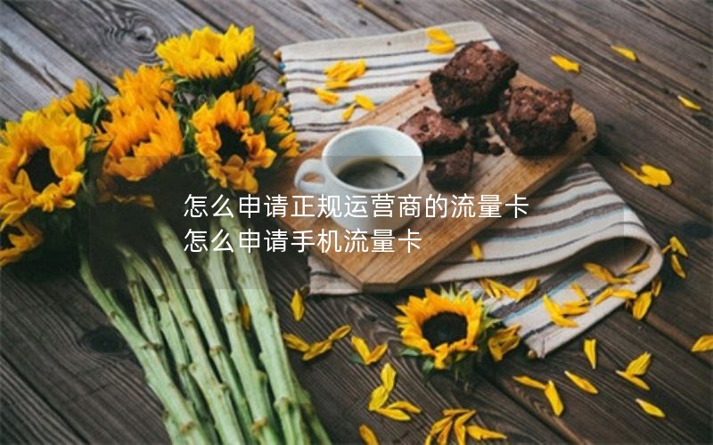 怎么申请正规运营商的流量卡 怎么申请手机流量卡