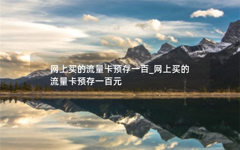 网上买的流量卡预存一百_网上买的流量卡预存一百元